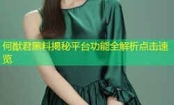 何猷君黑料揭秘平台功能全解析点击速览