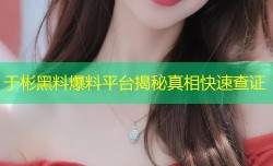 于彬黑料爆料平台揭秘真相快速查证