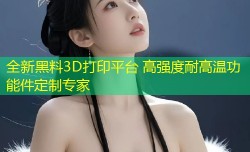 全新黑料3D打印平台 高强度耐高温功能件定制专家