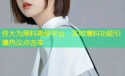 佟大为黑料揭秘平台，实时爆料功能引爆热议点击率