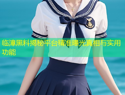临漳黑料揭秘平台精准曝光真相与实用功能  第1张