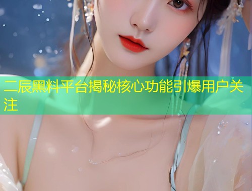 二辰黑料平台揭秘核心功能引爆用户关注  第2张