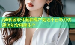 c黑料菌液体菌种高产栽培平台助力优质功能食用菌生产